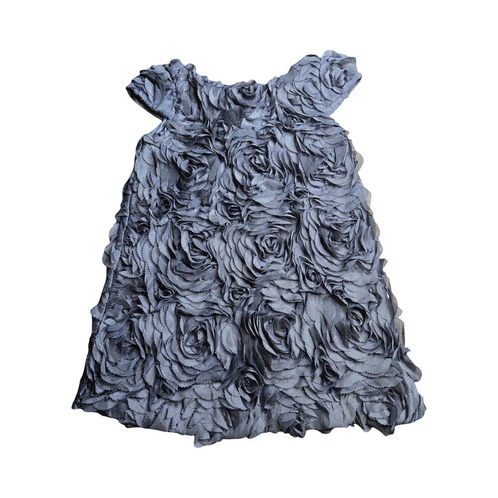 Janie & Jack Navy Rosette Dress Size: 3